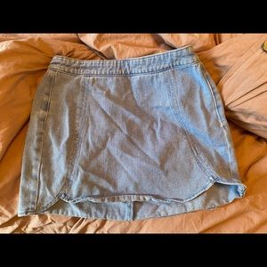 High Waisted Skater Jean skirt